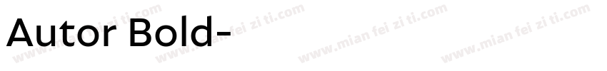 Autor Bold字体转换